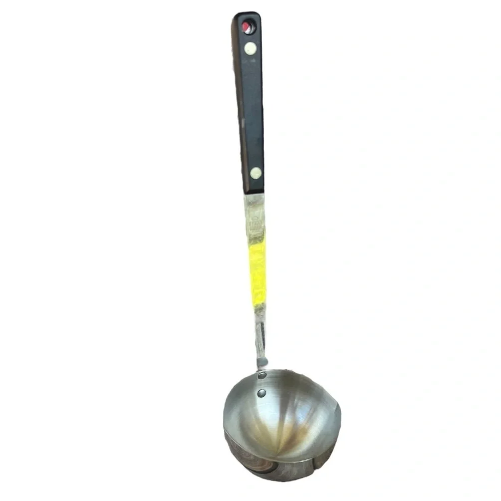 Vintage EKCO Stainless Vanadium Kitchen Soup Ladle Black Handle 12”